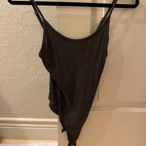 Grey body suit